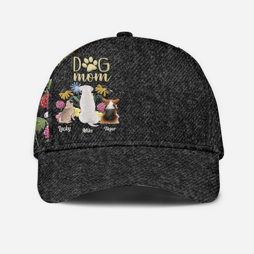 Dog Mom Cat Mom Fur Mom Wild Flowers - Personalized Dog Classic Cap