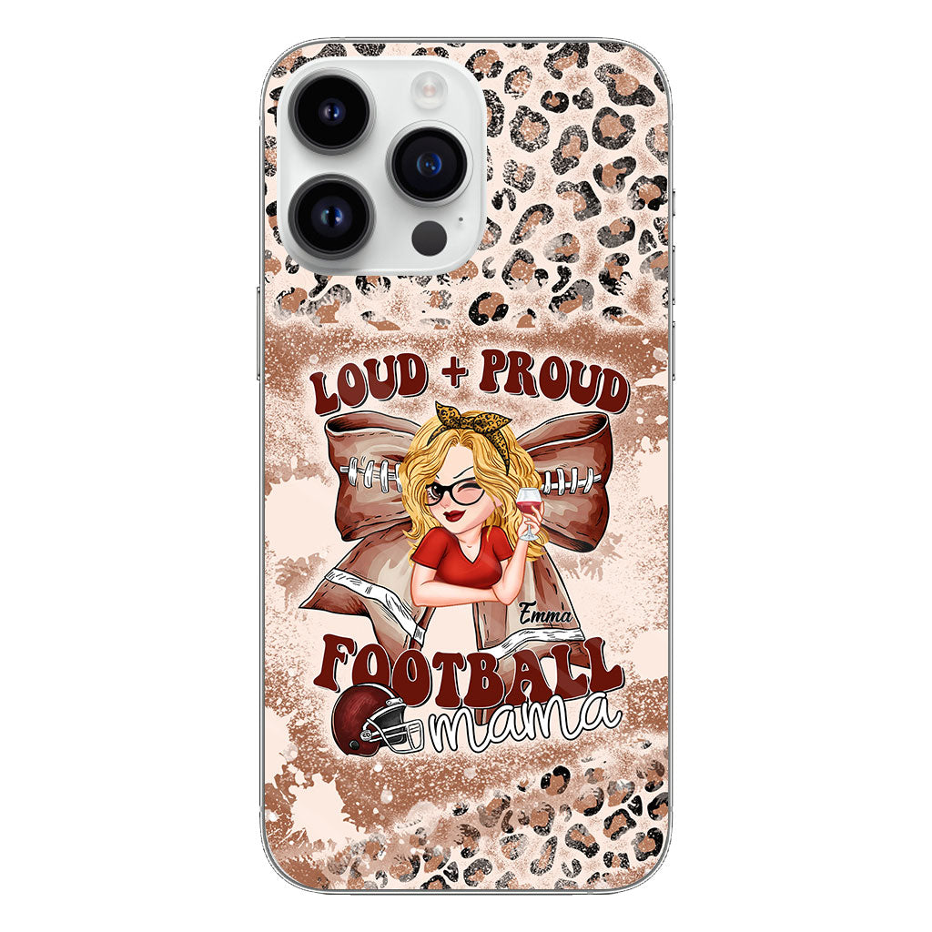 Loud Proud Football Any Title - Personalized Football Clear Phone Case