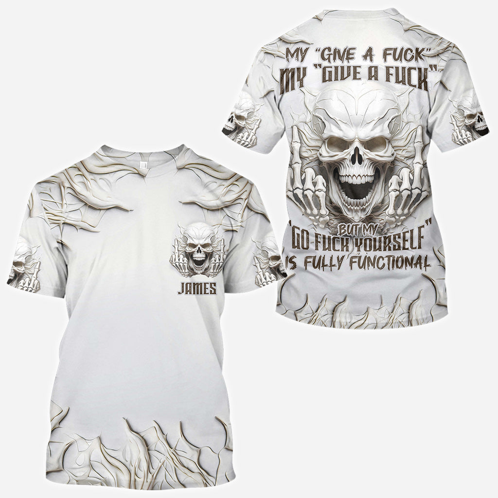 Sarkasmus Weißer Totenkopf - Personalisiertes Totenkopf-Shirt