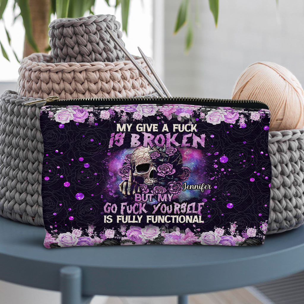 Mein "Scheiß drauf" ist kaputt, aber mein "Leck mich am Arsch" funktioniert einwandfrei – personalisierte Totenkopftasche