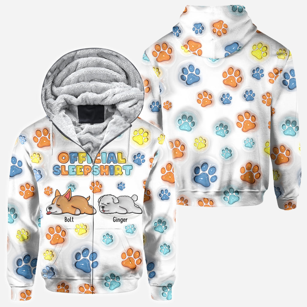 Offizielles Schlafshirt – Personalisiertes Shirt mit Hundemotiv