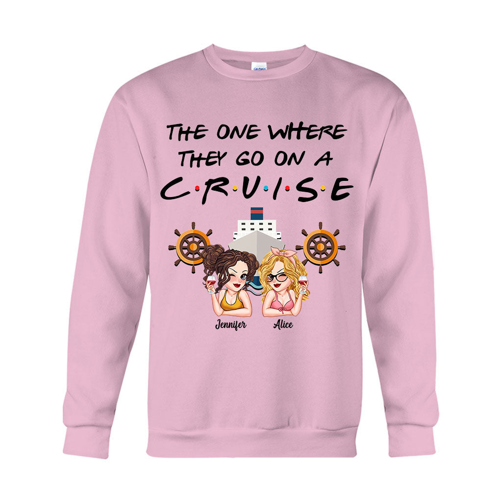 The One Where They Go On A Cruise - Personalized Cruising T-shirt And Hoodie