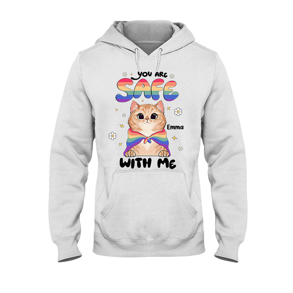 Du bist sicher – Personalisiertes LGBT-Unterstützungs-T-Shirt und Hoodie