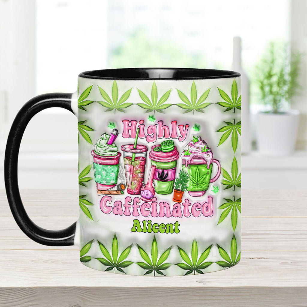 Hochkoffeinhaltiger Kaffee für 420-Liebhaber – personalisierte Tasse mit Cannabis-Motiv