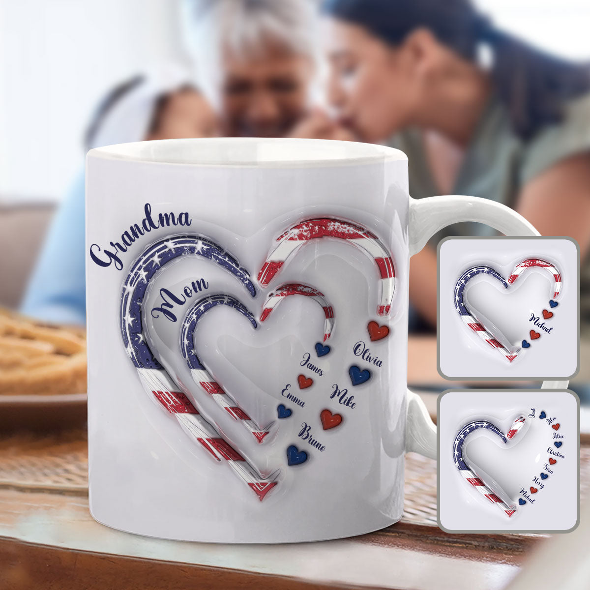 4. Juli – Omas Herzen – Personalisierte Oma-Tasse