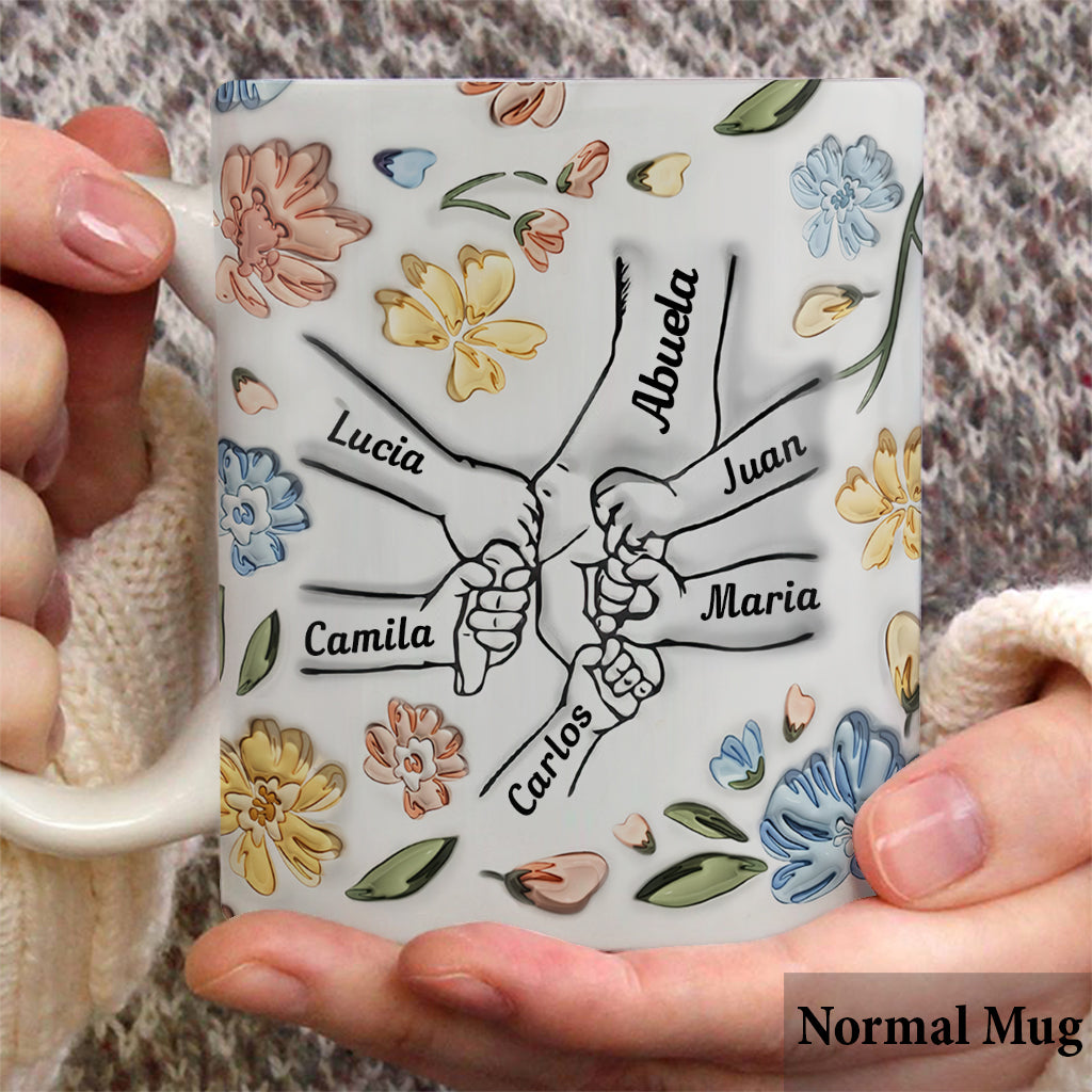 Abuela Floral – Personalisierte Oma-Tasse