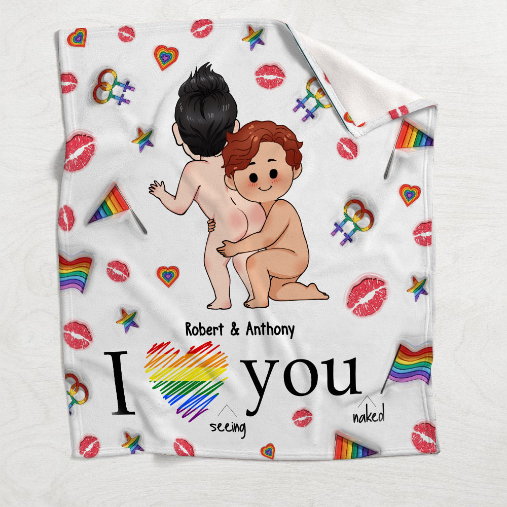 Ich liebe es, dich frech zu sehen – personalisierte LGBT-Unterstützungsdecke