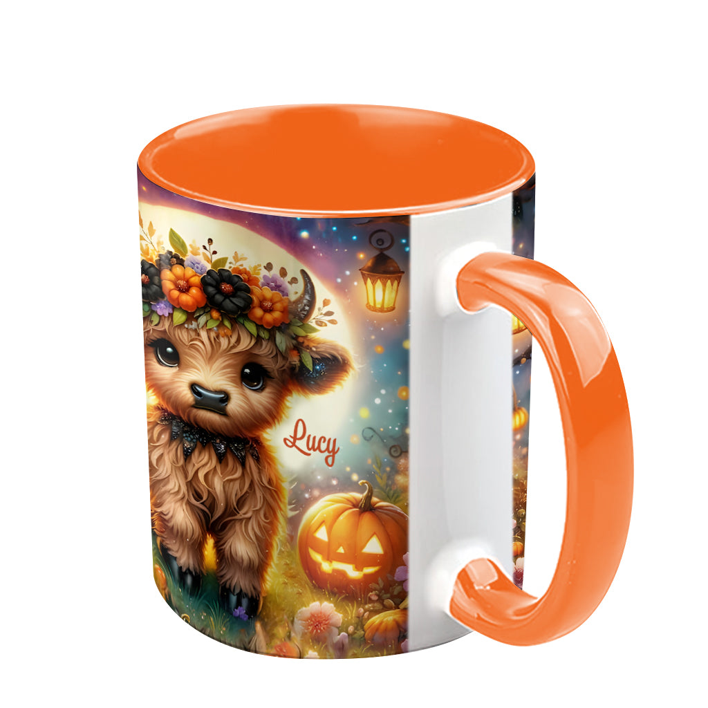 Halloween-Hochlandkuh - Personalisierter Akzentbecher