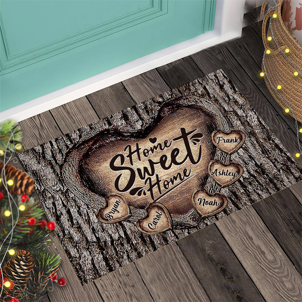 Zuhause ist es am schönsten – personalisierte Familien-Fußmatte