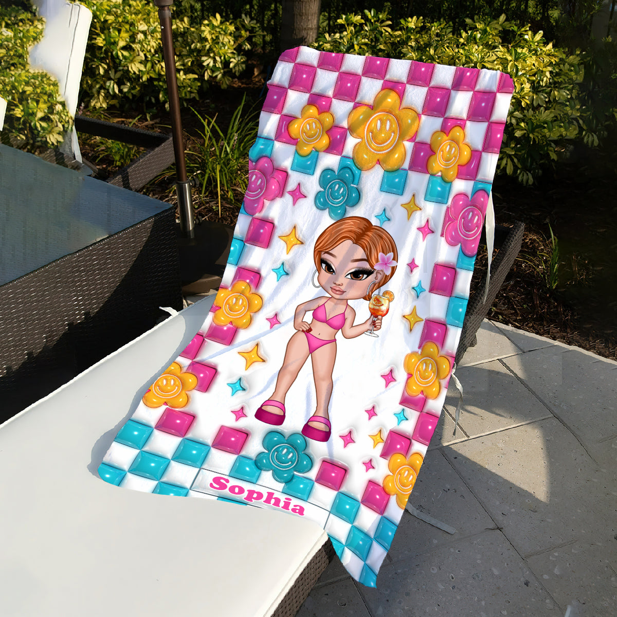 Für immer beste Freundin - Personalisiertes Strandtuch für beste Freundinnen