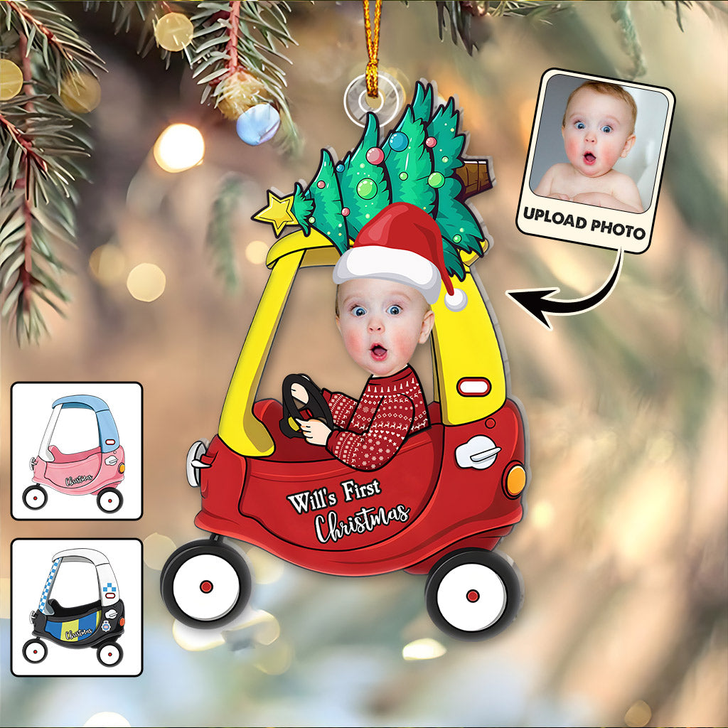 Babys erstes Weihnachtsfest – Personalisierter transparenter Weihnachtsschmuck für Neugeborene