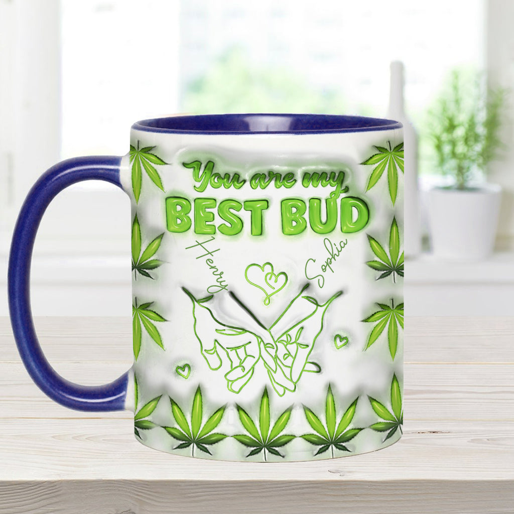 Du bist mein bester Kumpel – personalisierte Tasse mit Cannabis-Akzent