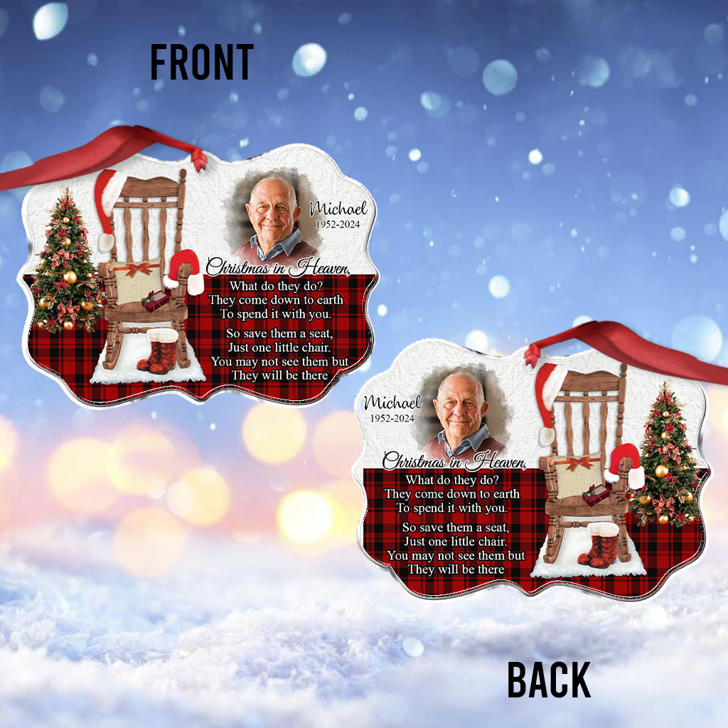 Weihnachten im Himmel – Personalisierte Gedenk-Weihnachtskugel in individueller Form