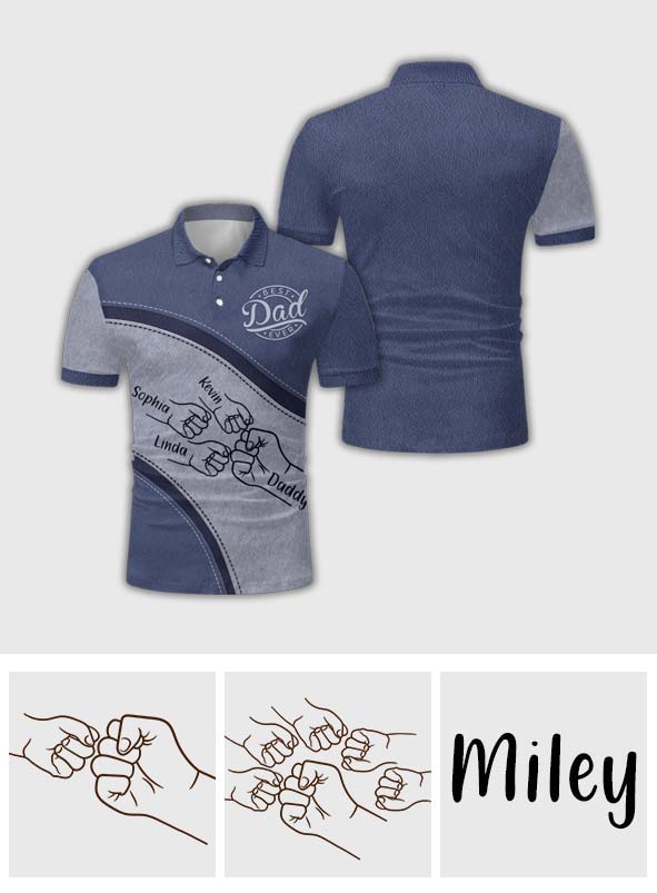 Der beste Papa aller Zeiten – personalisiertes Vater-Poloshirt