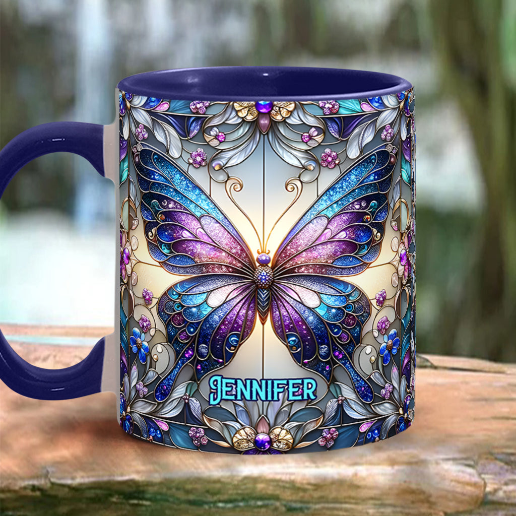 Wunderschöner Schmetterling – personalisierte Tasse mit Schmetterlingsmotiv