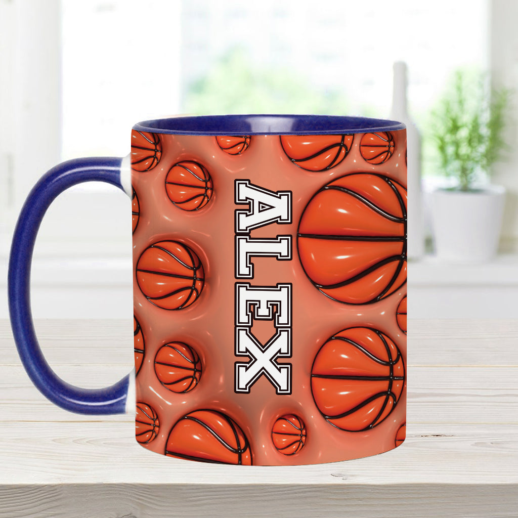 Personalisierte Tasse mit Basketballmotiv für Basketballfans