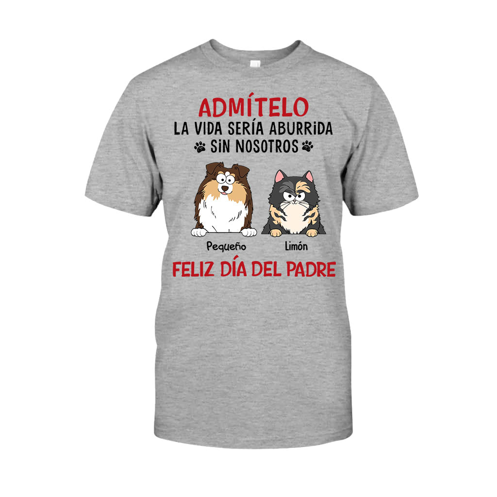 La Vida Sería Aburrida Sin Mí – Personalisiertes Hunde-T-Shirt und Kapuzenpullover