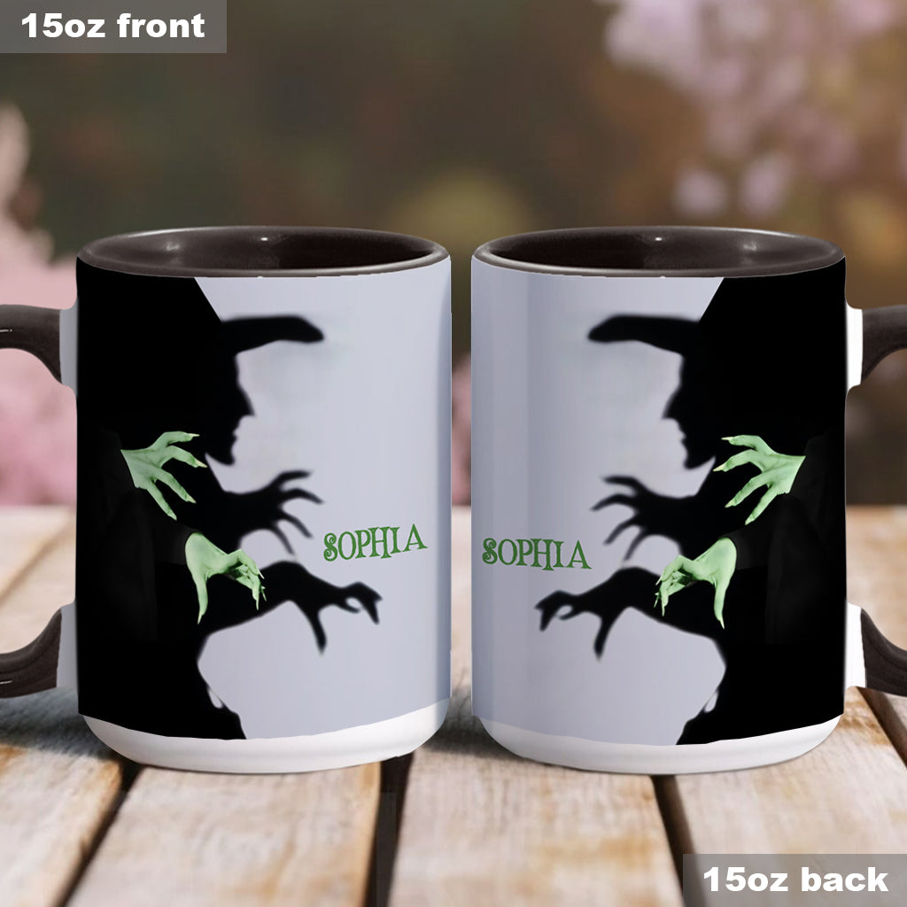 Halloween-Hexenschatten - Personalisierte Tasse mit Hexenmotiv