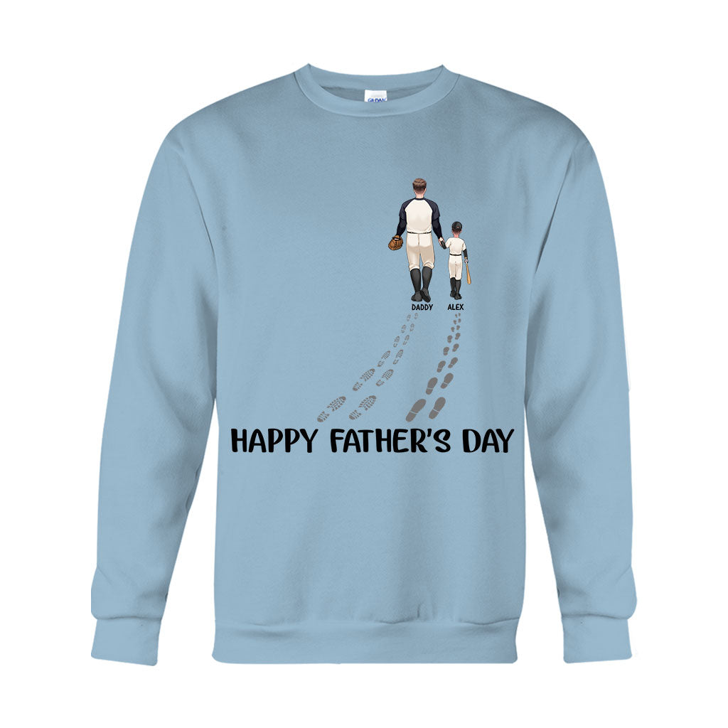 Happy Father's Day Baseball Dad - Personalized Baseball T-shirt And Hoodie