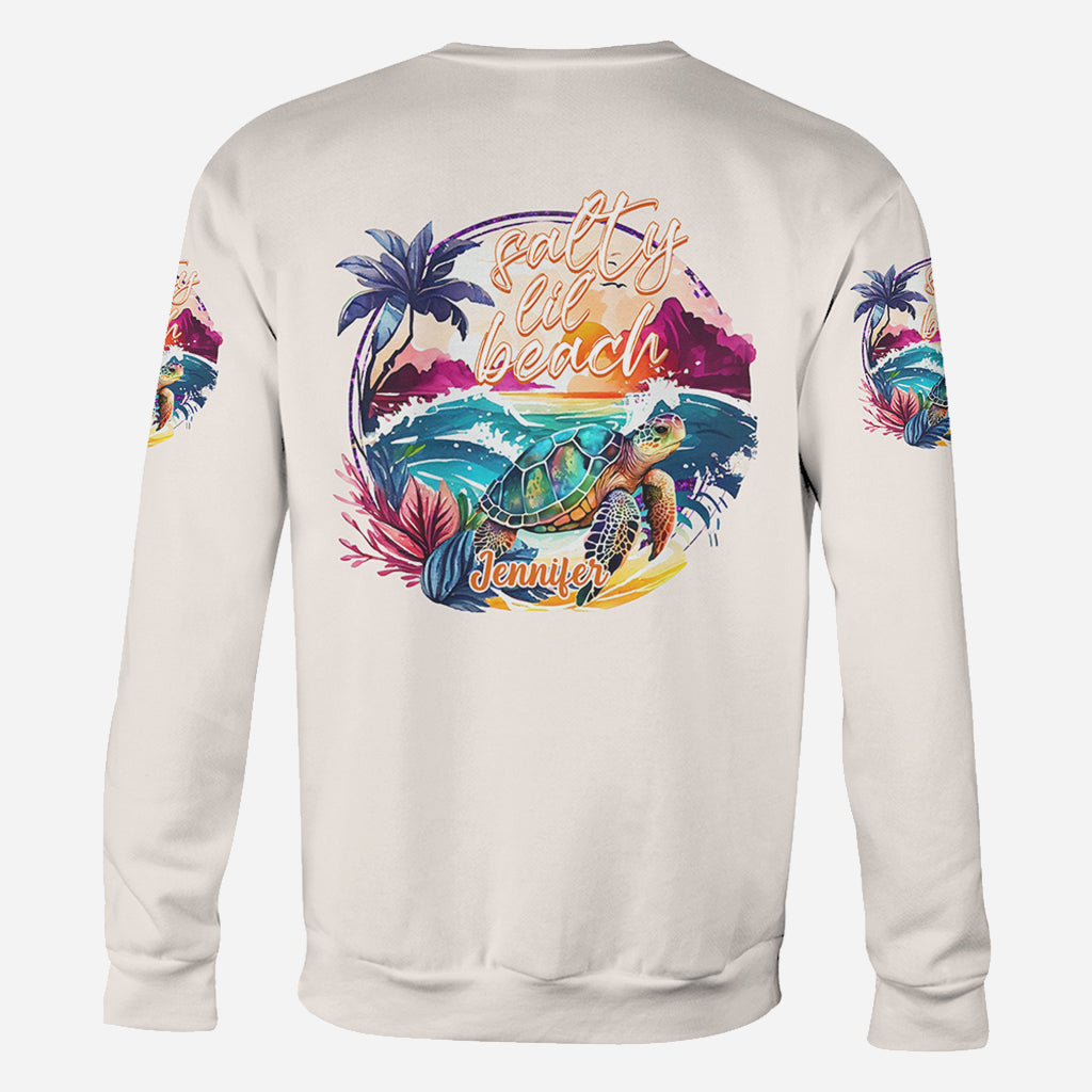 Salty Lil' Beach - Personalisiertes Schildkröten-Shirt
