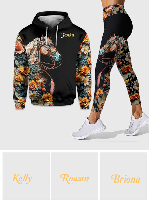 Pferdeliebe – Personalisierter Pferde-Hoodie und Leggings