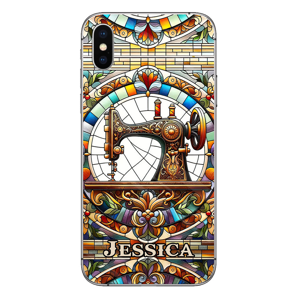 Bunte Nähmaschine – Personalisierte Näh-Handyhülle