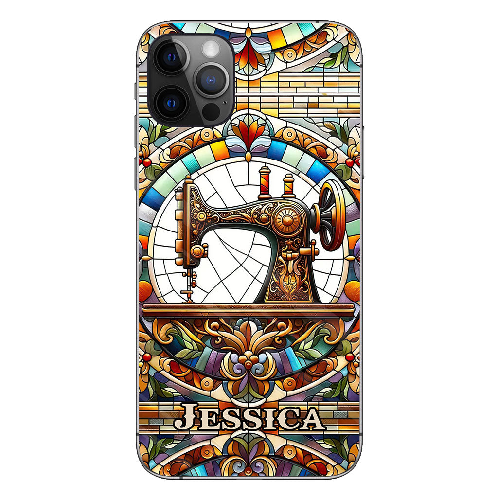 Bunte Nähmaschine – Personalisierte Näh-Handyhülle