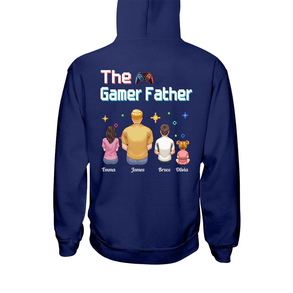 Der Gamer-Papa – Gaming-Vater für jeden Titel – Personalisiertes Videospiel-T-Shirt und Hoodie