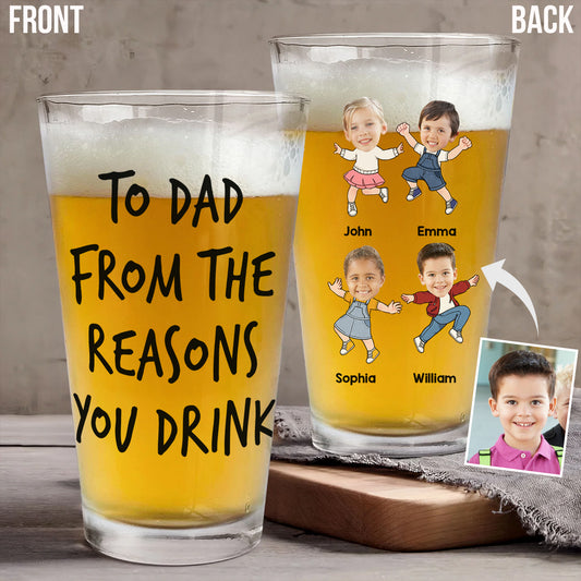Gründe zum Trinken – Personalisiertes Vater-Bierglas