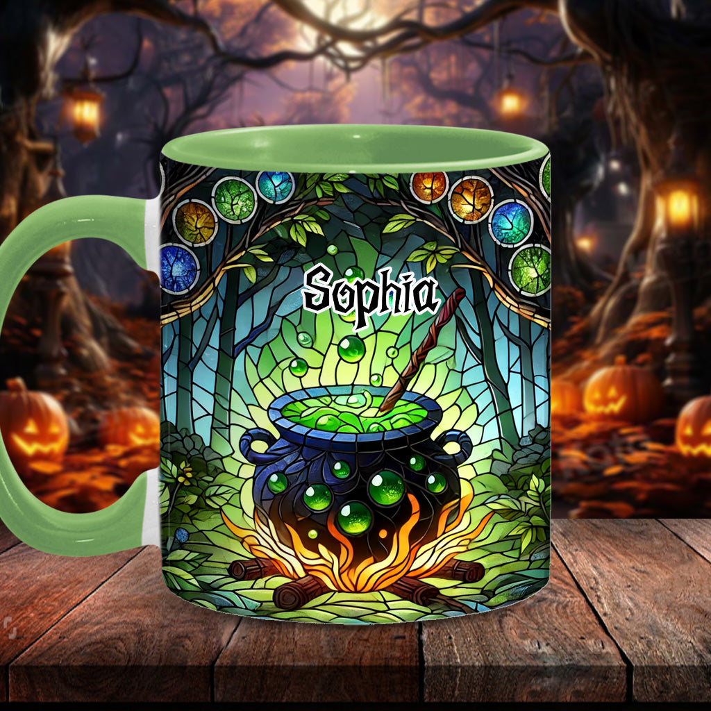 Witch's Cauldron - Personalized Witch Accent Mug