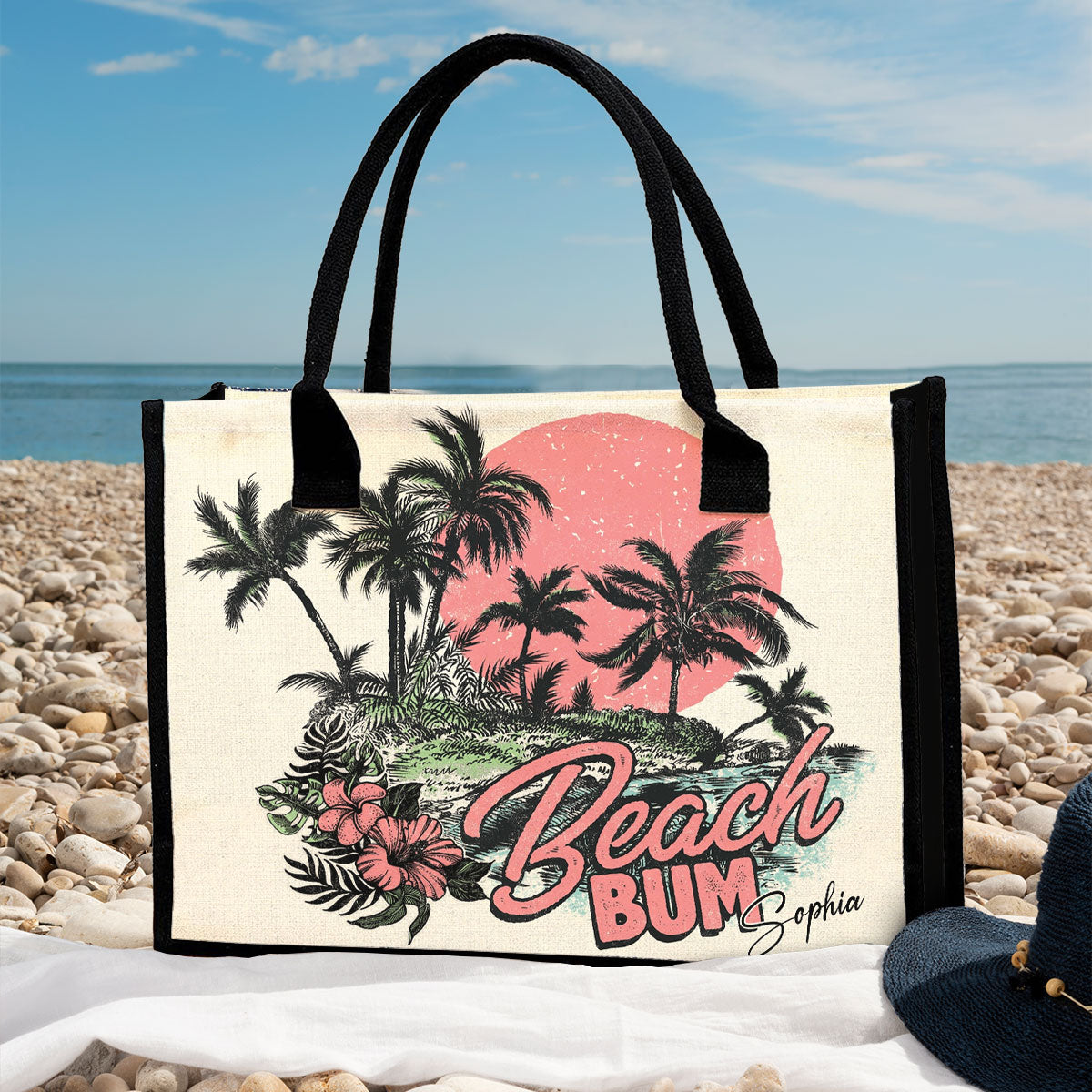 Strandliebhaber - Personalisierte Canvas-Tragetasche für Meeresfreunde