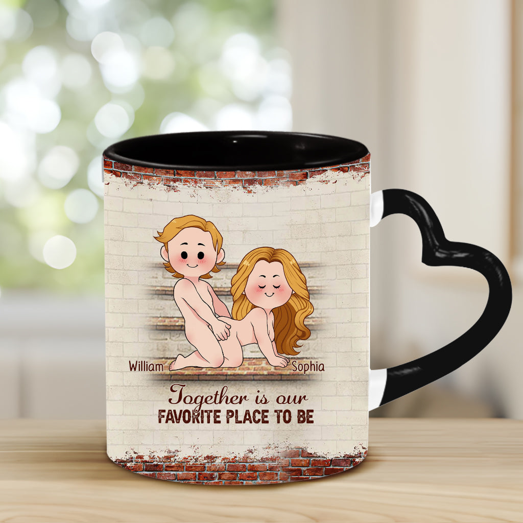 Ich liebe dich – Personalisierte Tasse mit Herzgriff für Paare