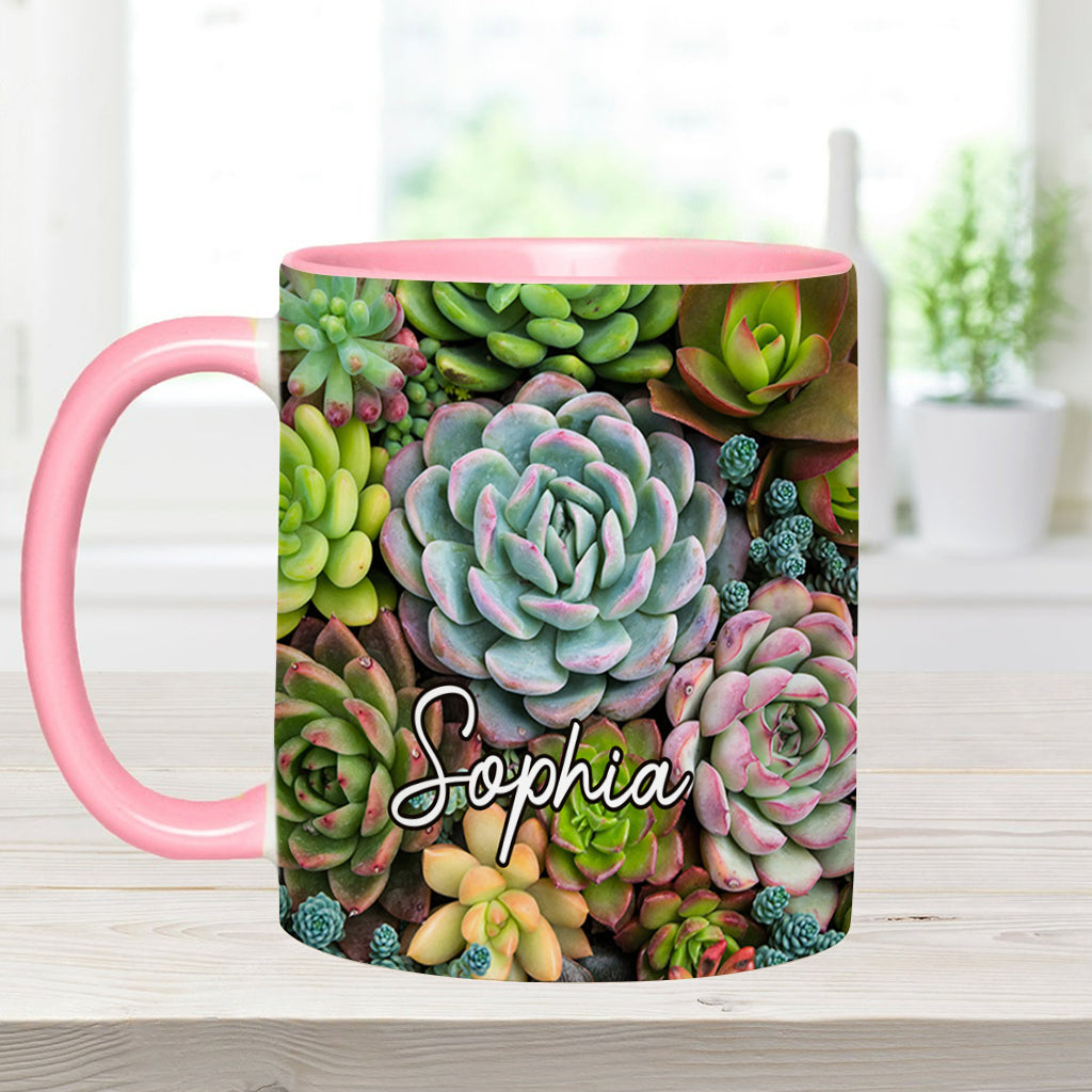 Wunderschöne Kakteen und Sukkulenten – personalisierte Kaktus-Tasse
