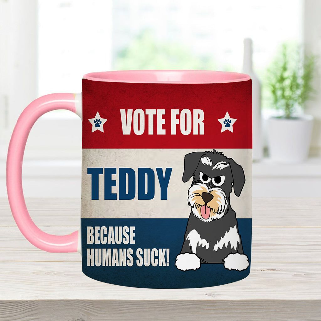 Vote For My Fur Baby - Personalized Dog Accent Mug
