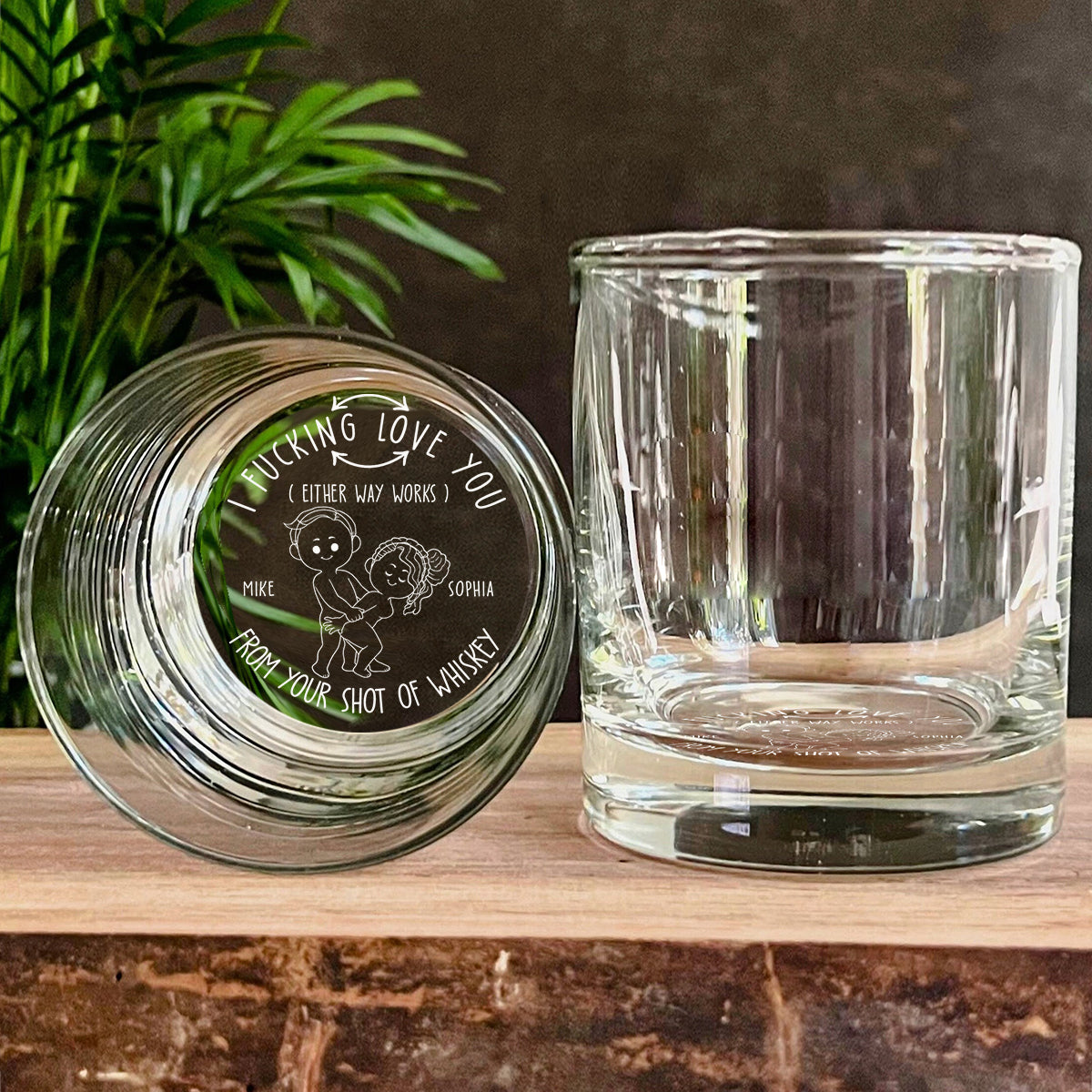 Ich liebe dich – Personalisiertes Whiskyglas für Paare mit Gravur