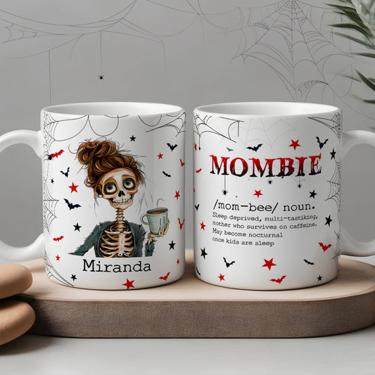 „Mombie Drink Coffee“ – personalisierte Muttertasse