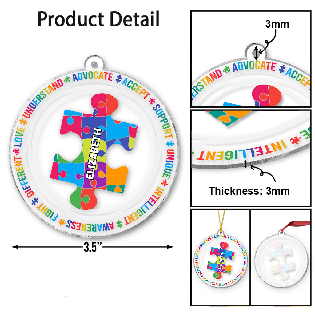 Liebe und Verständnis – Personalisierter transparenter Anhänger zur Sensibilisierung für Autismus