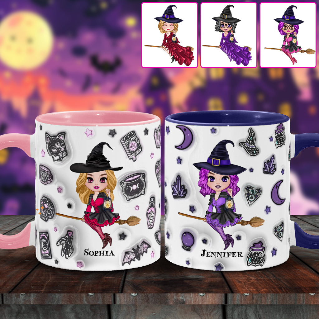 Mondkind - Personalisierte Tasse mit Hexenmotiv