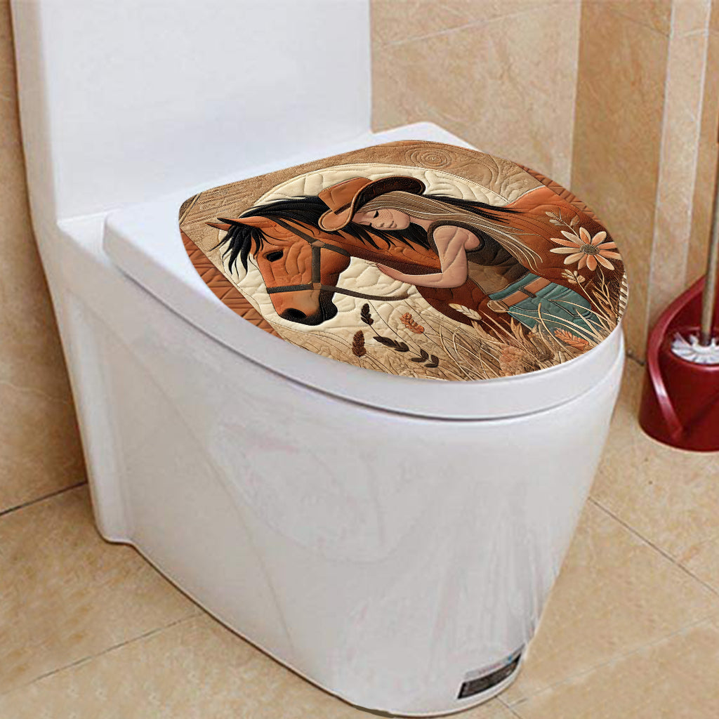 Für Pferdeliebhaber – Personalisiertes Badezimmer-Set mit Pferdemotiv: Vorhang und Fußmatten