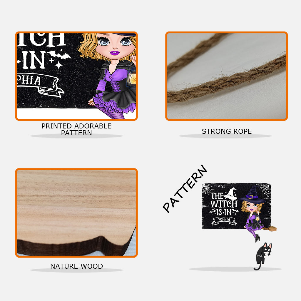 Die Hexe ist da – Personalisiertes Hexenschild aus Palettenholz