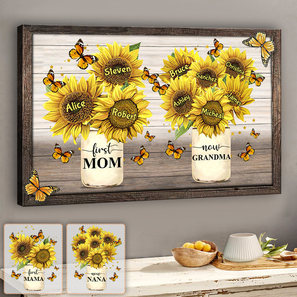 Erst Mama, jetzt Oma – Personalisierte Oma-Leinwand und Poster