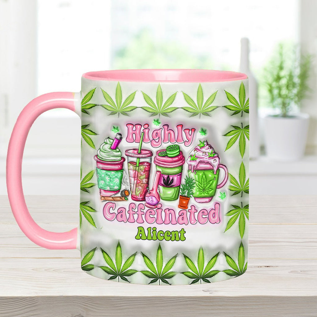 Hochkoffeinhaltiger Kaffee für 420-Liebhaber – personalisierte Tasse mit Cannabis-Motiv