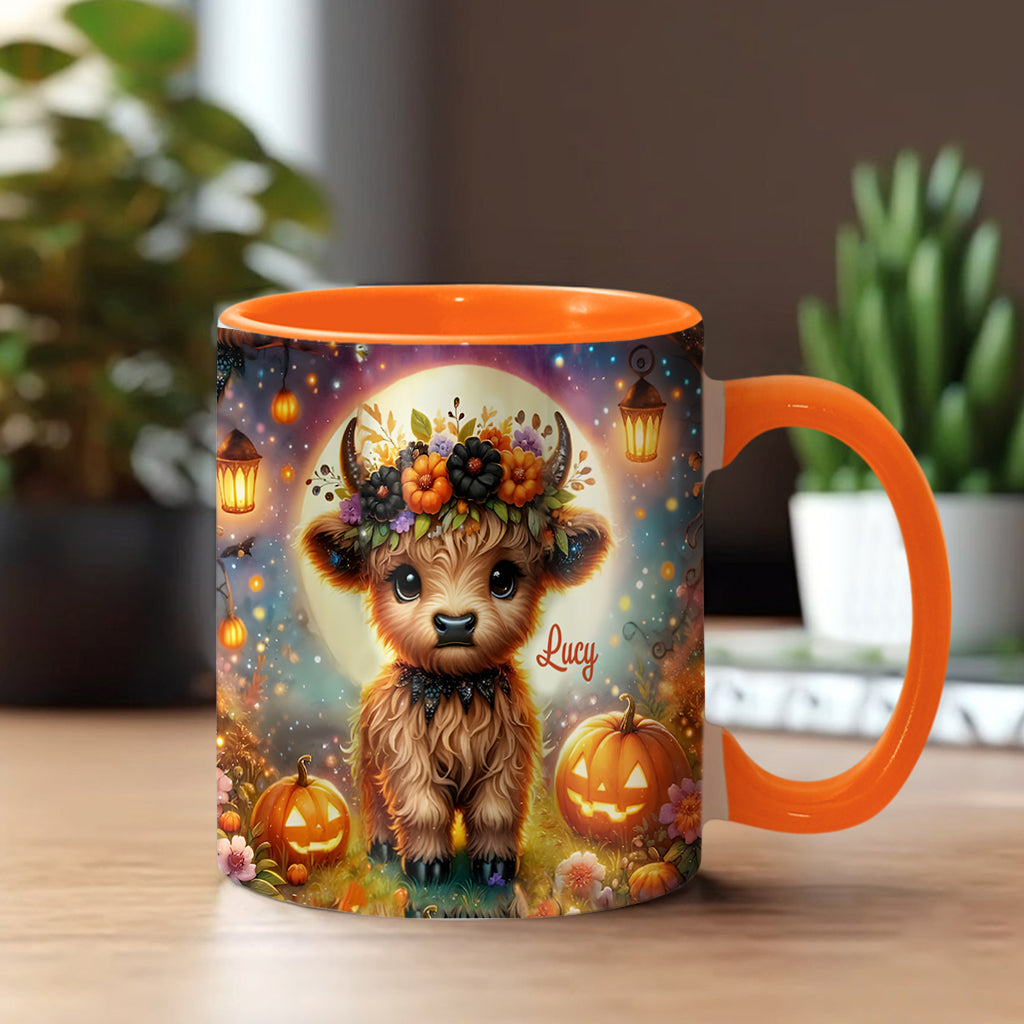 Halloween-Hochlandkuh - Personalisierter Akzentbecher