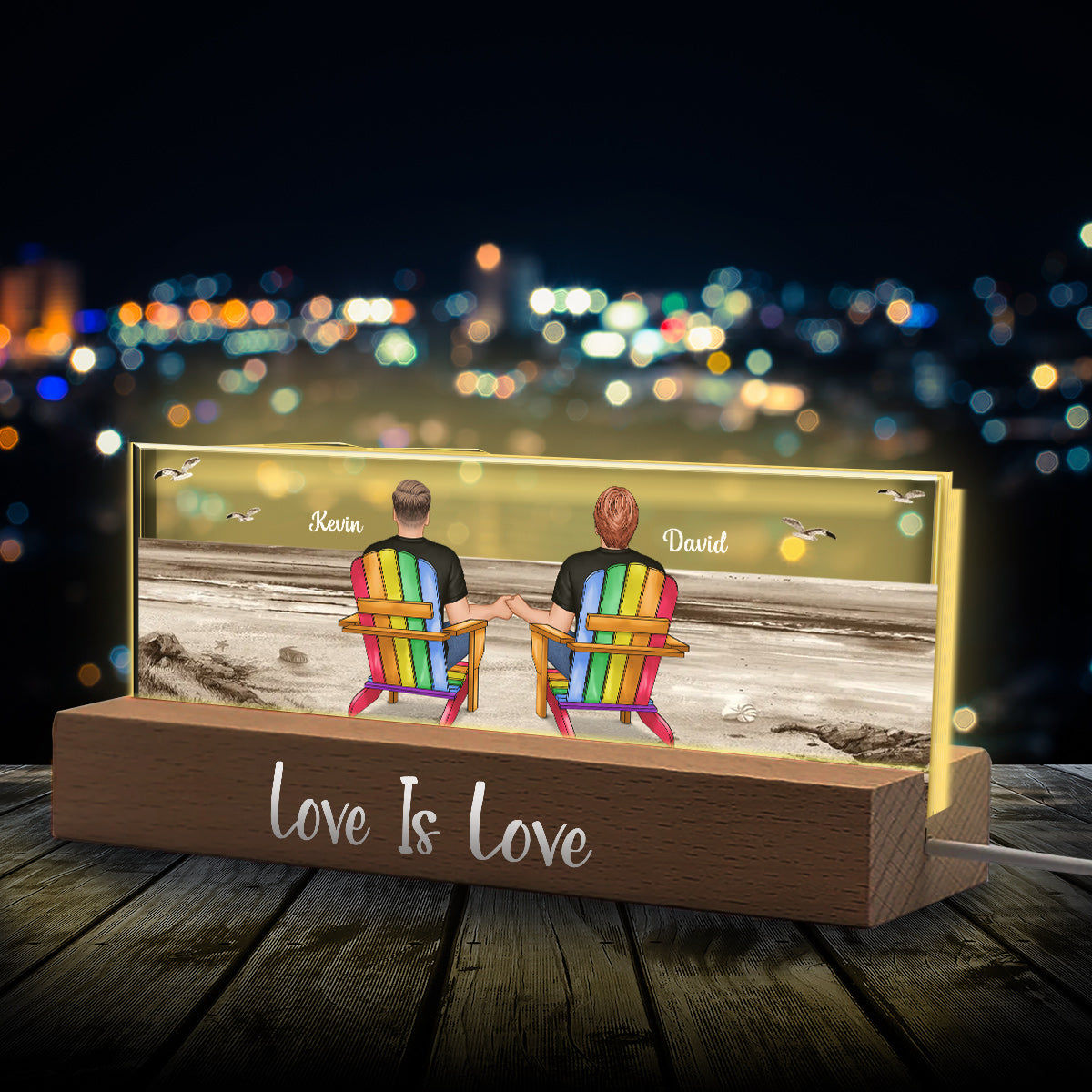 Liebe ist Liebe – Personalisierte LED-Nachtleuchte zur Unterstützung der LGBTQ+-Community