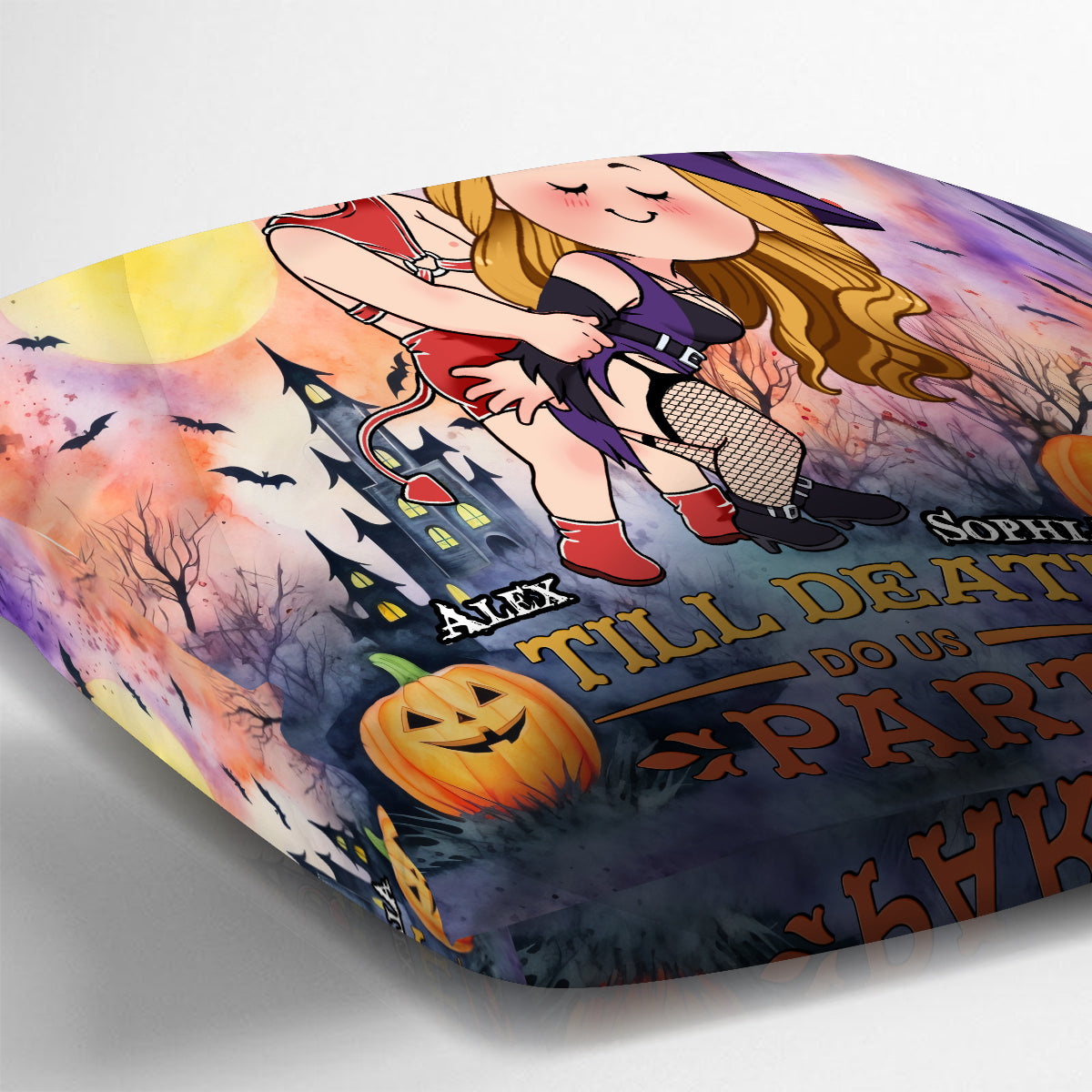 Bis dass der Tod uns scheidet – Personalisiertes Pärchenkissen