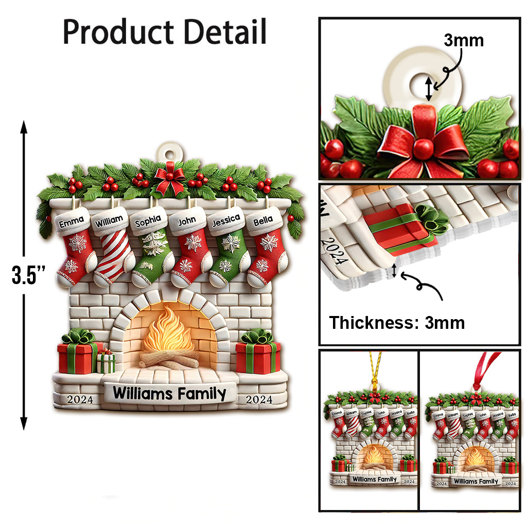 Strümpfe am Kamin – personalisierter Familienschmuck