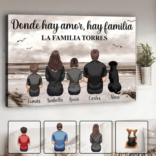 La Familia Para Siempre – personalisierte Familienleinwand und Poster
