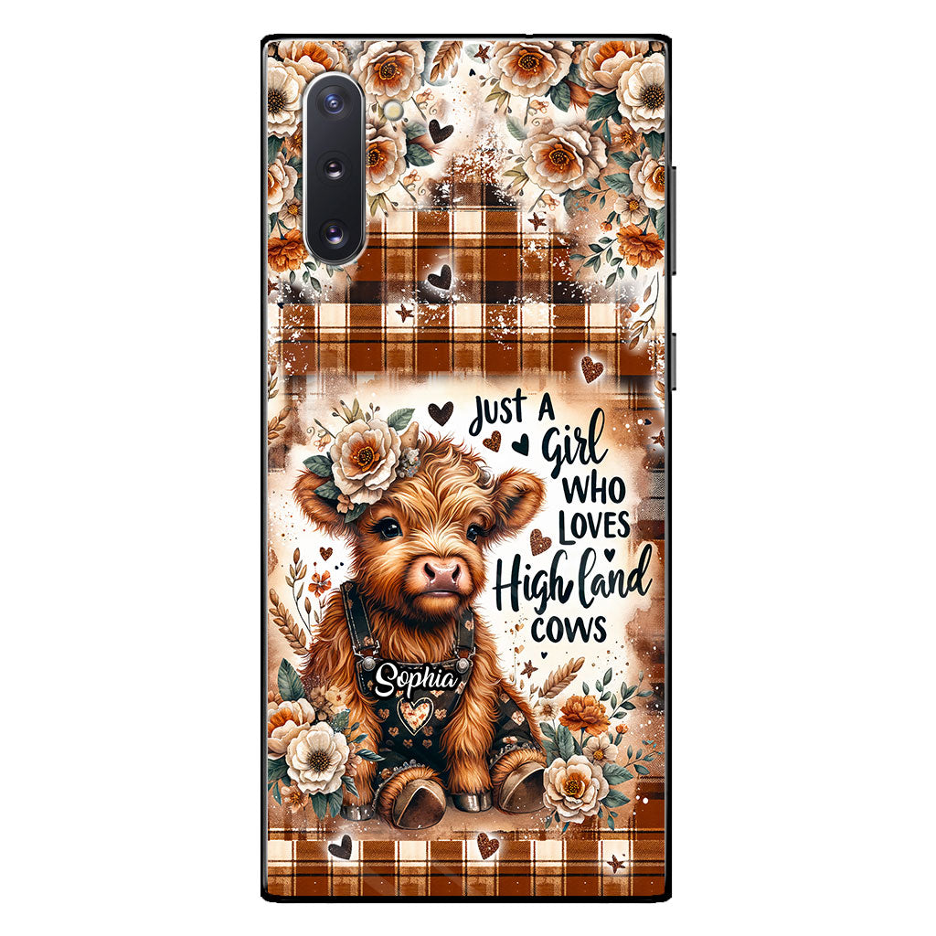 Just A Girl Who Loves Highland Cow - Personalisierte Handyhülle