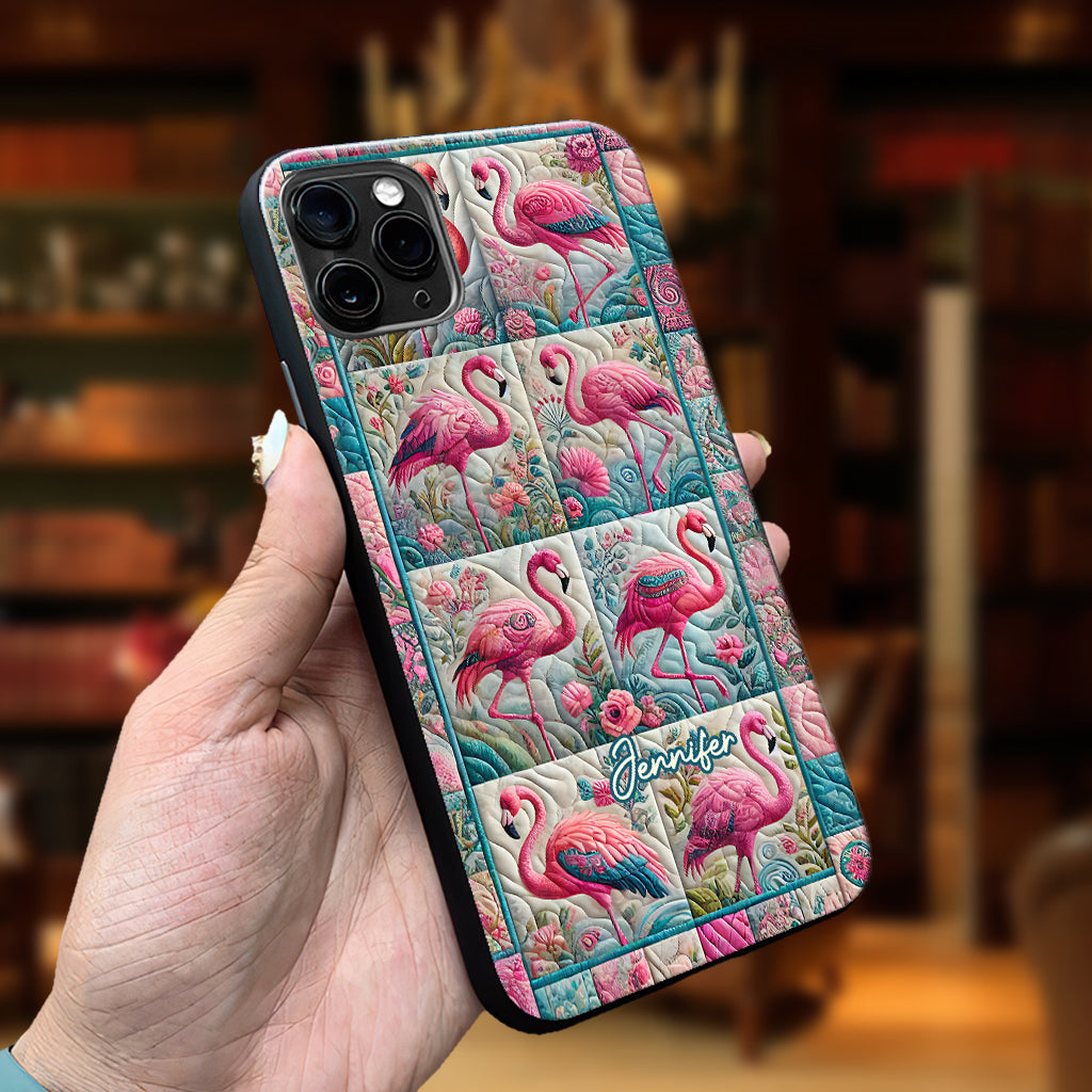 Vintage Flamingo – Personalisierte Flamingo-Handyhülle