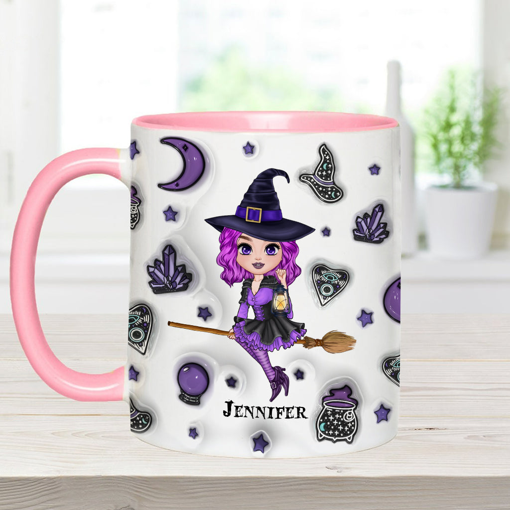 Mondkind - Personalisierte Tasse mit Hexenmotiv